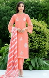 LG 1951 Roman Silk With Embroidery Work On Front Side Kurti With Bottom Dupatta Suppliers In India